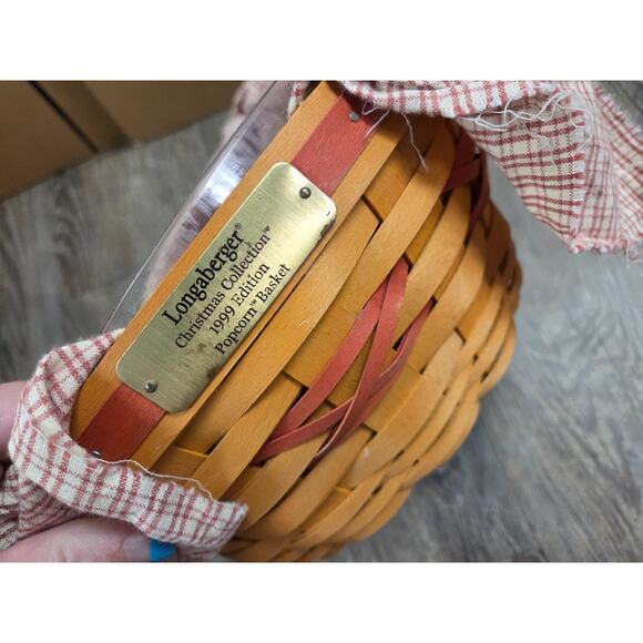 Popcorn Basket 1999 Christmas Collection Longaberger - Picture 1 of 5